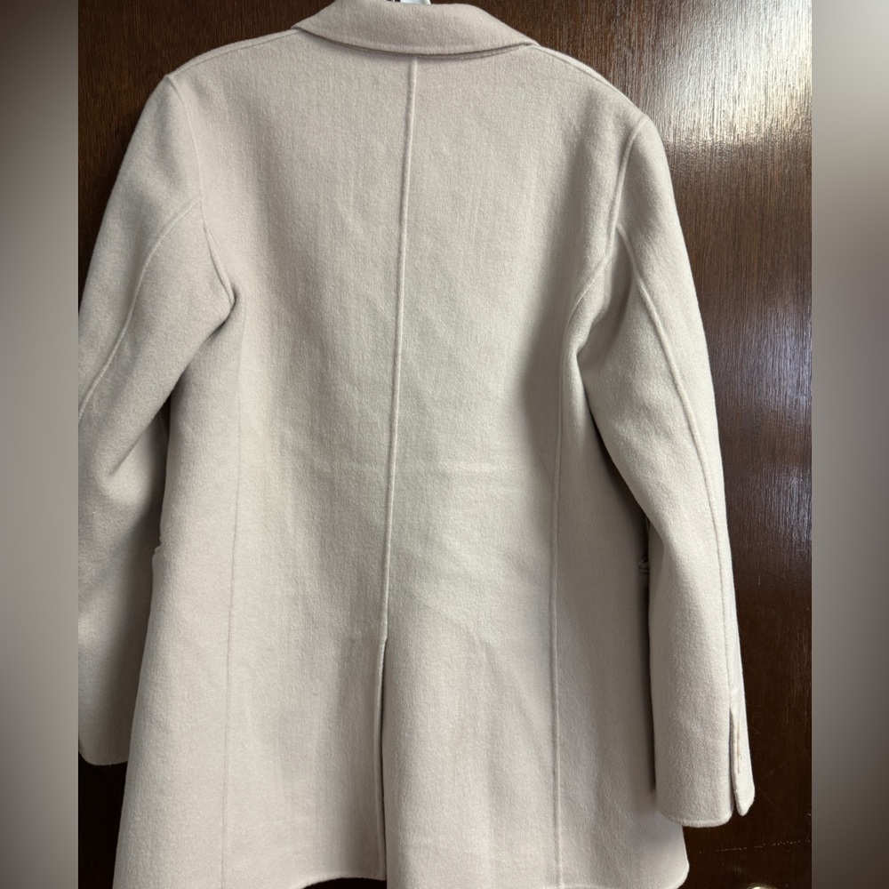 Massimo Dutti Beige 100% Cotton Textured Sport Blazer Jacket Size 42